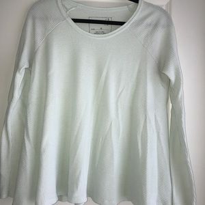 Free people, sea foam green, long sleeve shirt.